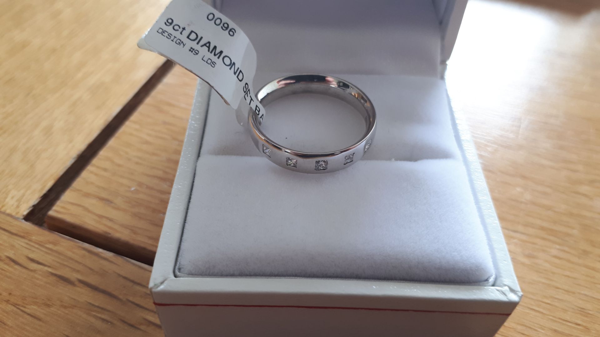 9CT Diamond set band, size = M, RRP £995 Viewing Strictly by appointment only - Image 3 of 3