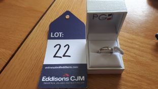 9CT WG Diamond set band, Size = M, RRP £305 Viewing Strictly by appointment only