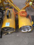 2 x Master BLP 10kW M space heaters 240V