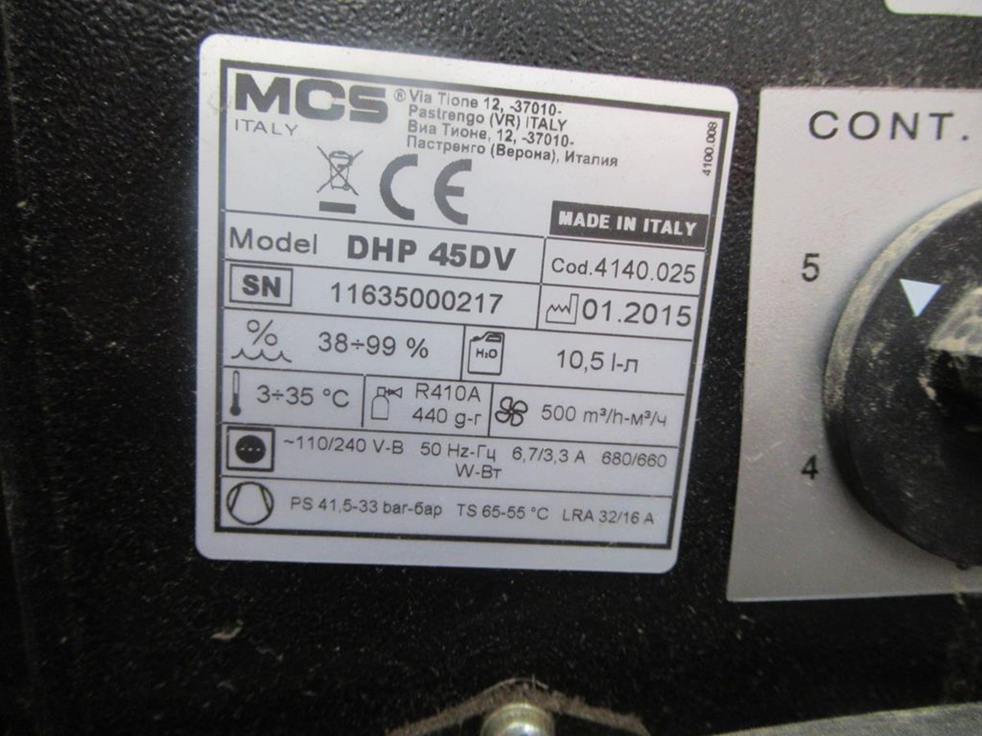 MCS DHP 45DV dehumidifier 110V - Image 2 of 4