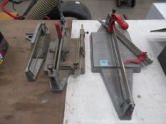 3 x various manual industrial tile cutters & a Rub