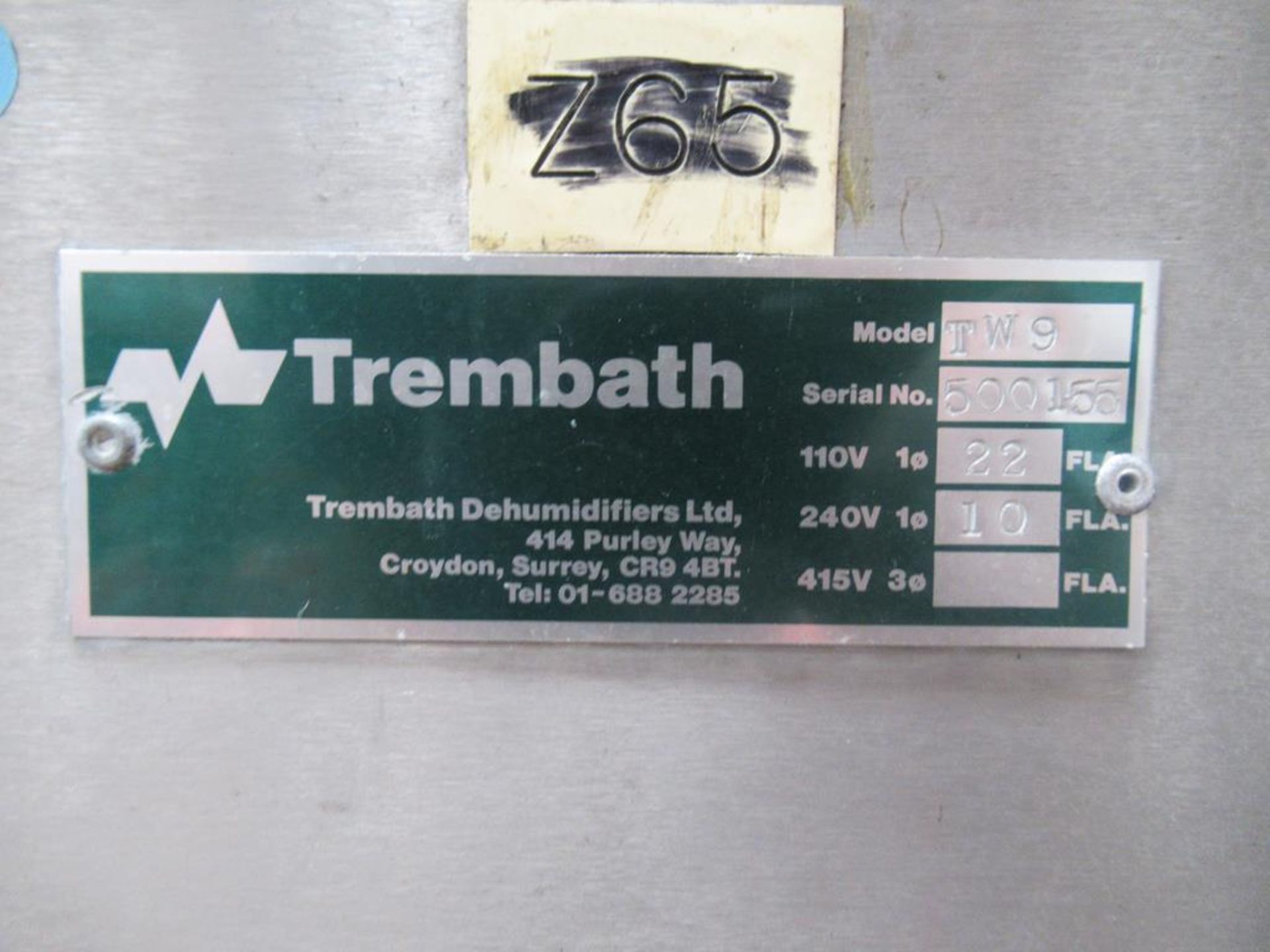 Trembath dehumidifier model TWS - Image 4 of 5