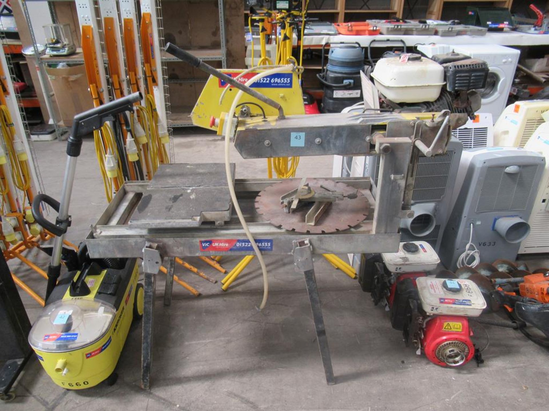 A heavy duty masonry saw