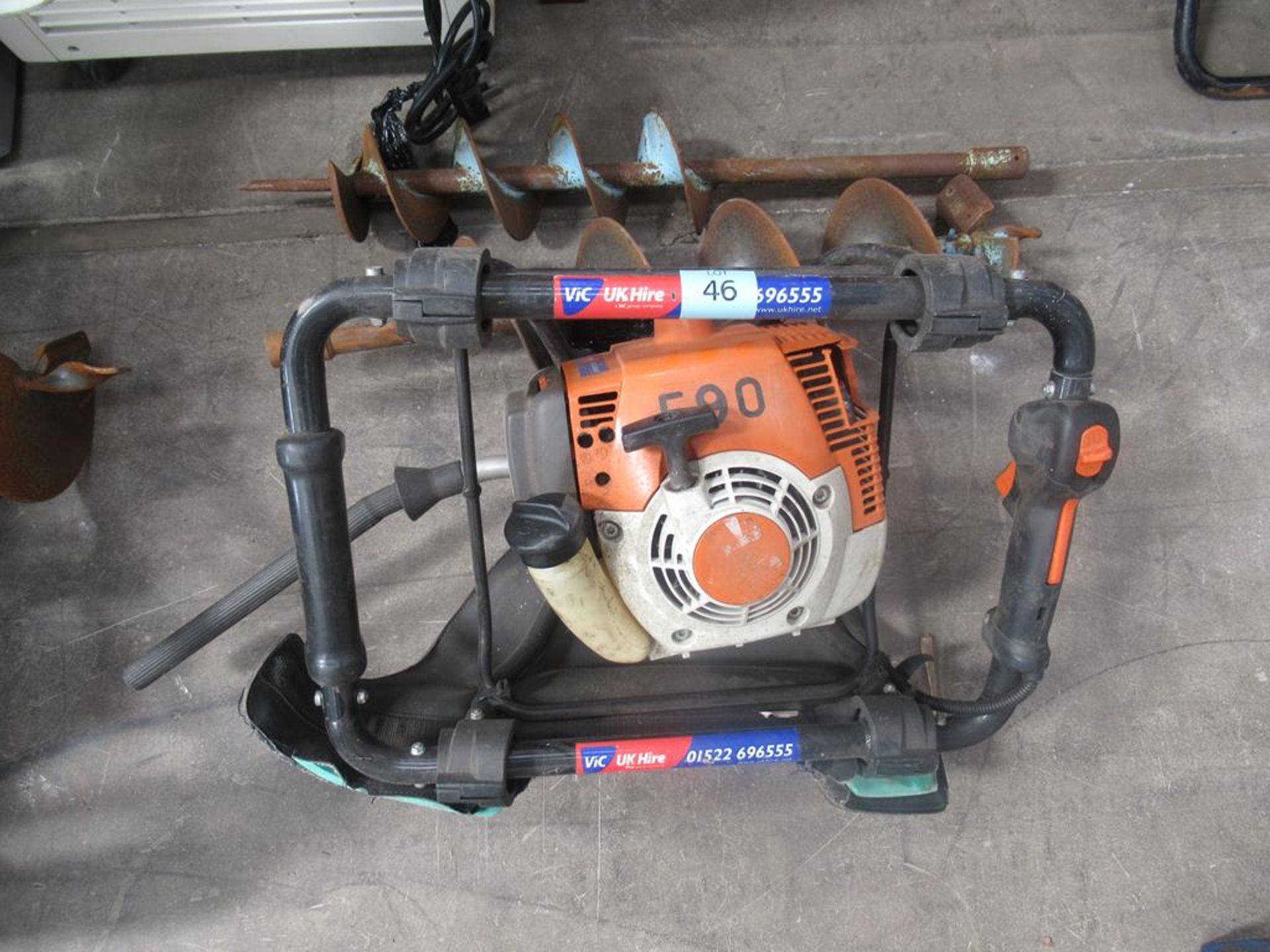 Stihl petrol post hole borer