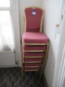 6 metal framed upholstered banqueting chairs