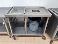 Stainless Steel Mobile Waste Trolley