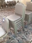 41 x Steel Framed Leather effect Back Square Banquet Chairs