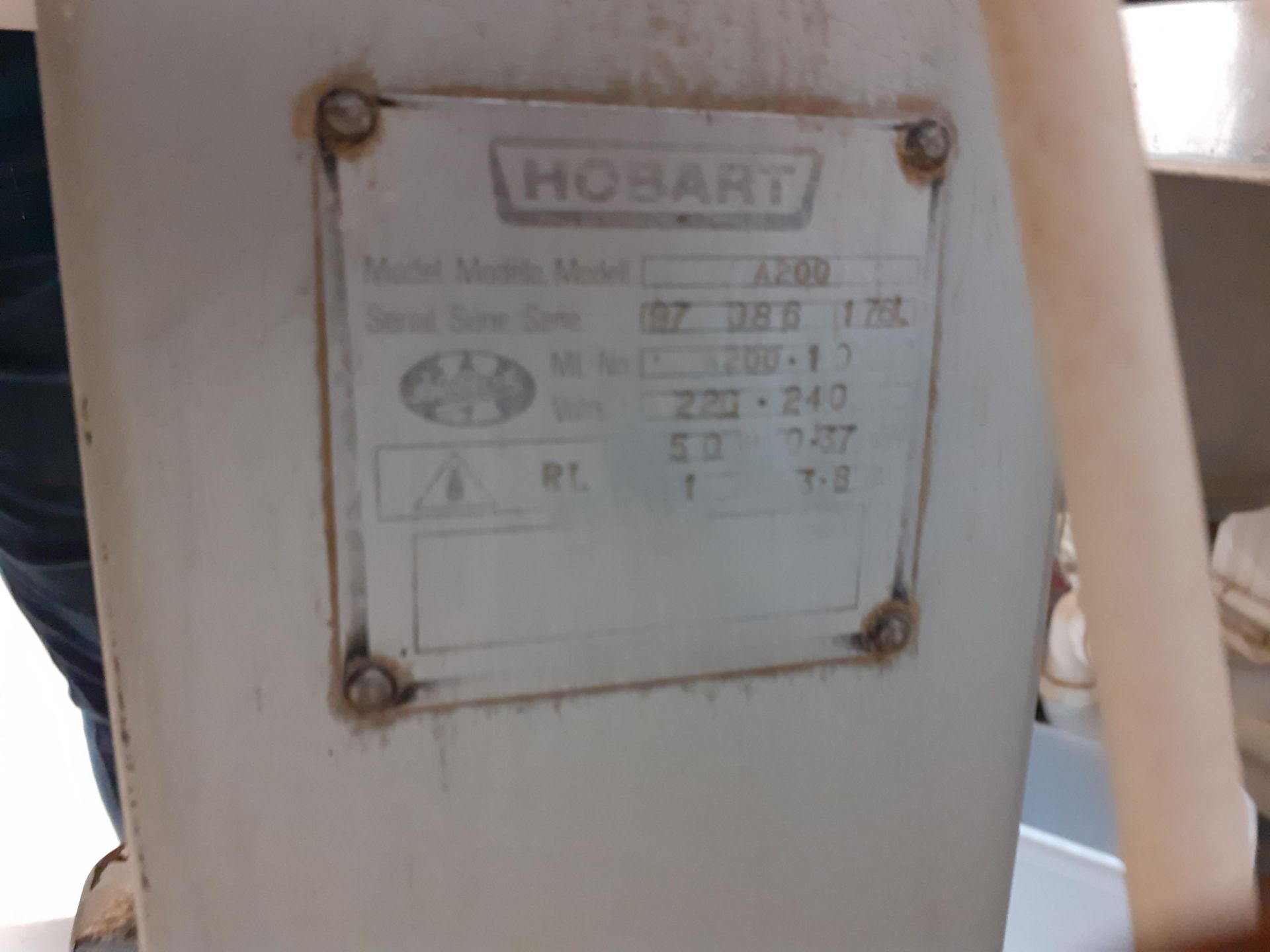 Hobart A200 Dough Mixer with Stainless Steel Table - Image 4 of 4