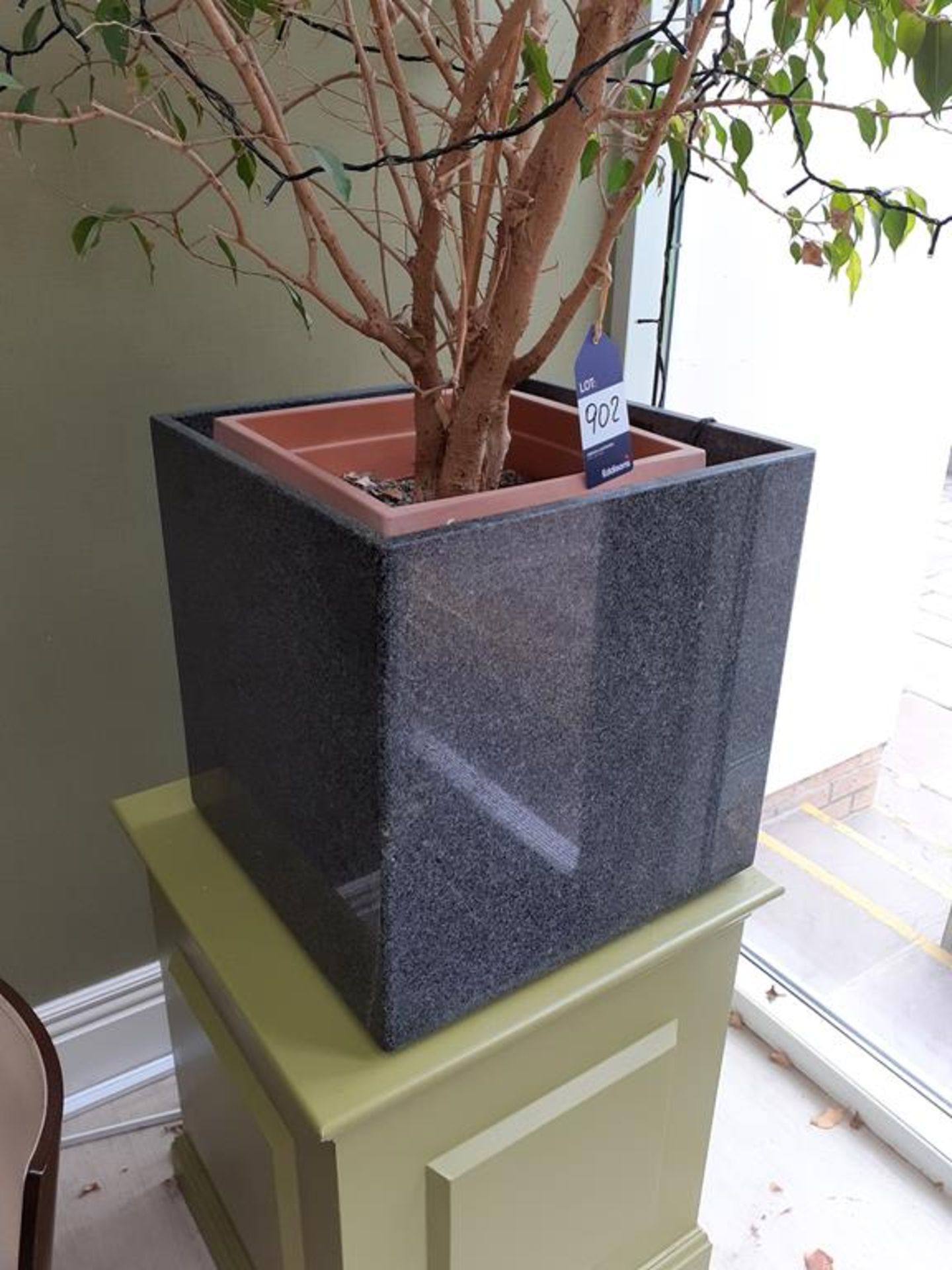 Contemporary Stone Composite Planter - Image 2 of 2