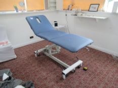 Contents of Beauty room to include Plinth Co electric consultation table, portable massage table, tr