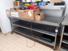 Stainless Steel Two Shelf Prep Bench