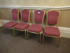 4 Upholstered banqueting chairs - pink (near Wilberforce suite)