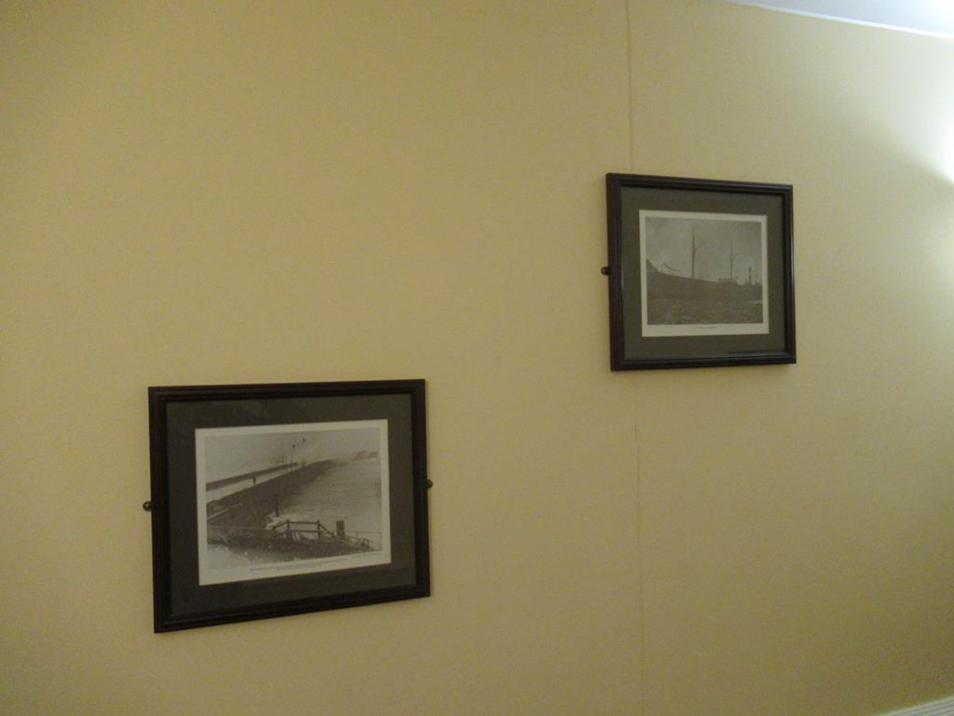 16 various boating/sailing/fishing related framed prints in corridor - Image 3 of 9