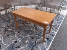 Small rectangular oak effect coffee table