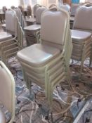 41 x Steel Framed Leather effect Back Square Banquet Chairs