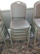 41 x Steel Framed Leather effect Back Square Banquet Chairs