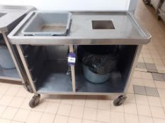 Stainless Steel Mobile Waste Trolley