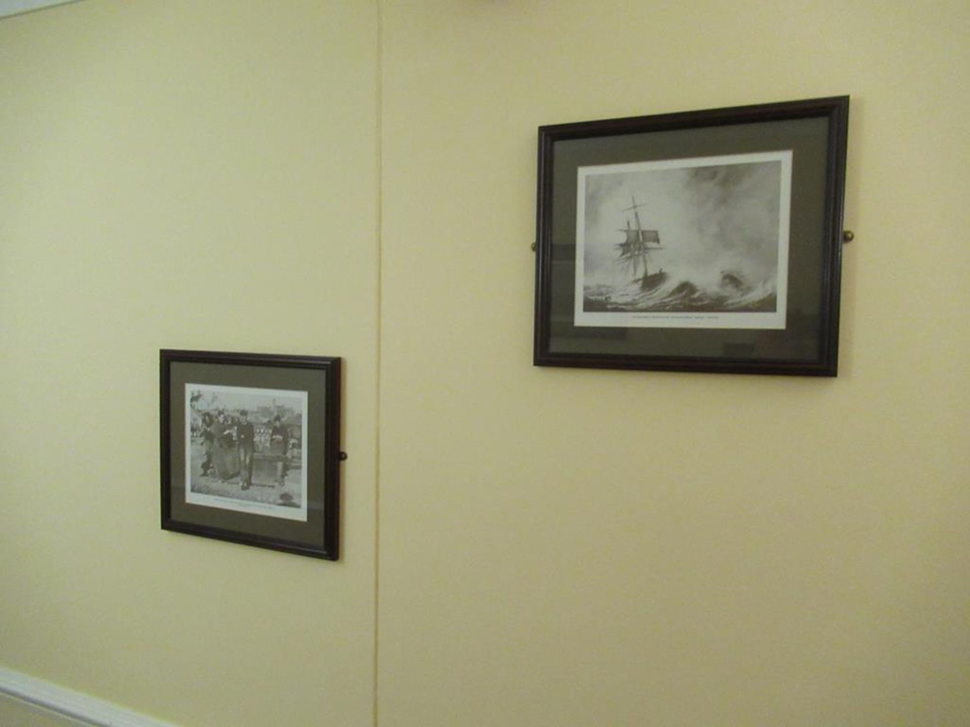 16 various boating/sailing/fishing related framed prints in corridor - Image 4 of 9