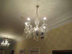 Ornate 6 light glass candelabra (outside room 317)