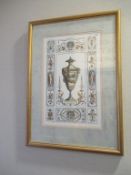 10 various framed prints depicting various Urns/Trophies