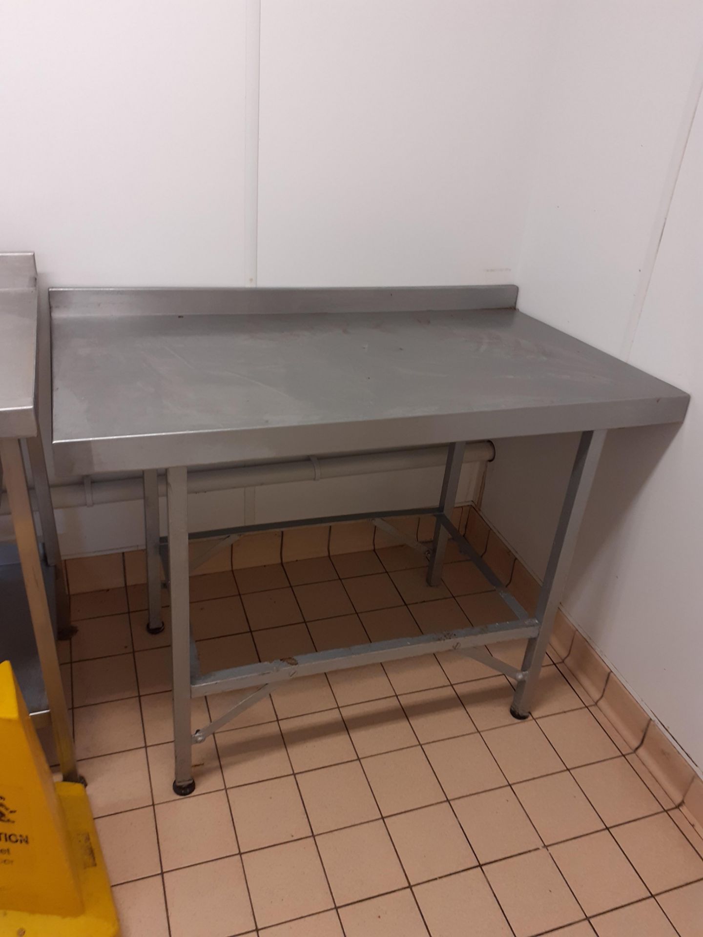 2 x Falcon Stainless Steel Bottom shelf Prep Benches and Stainless Steel Top Prep Bench - Image 3 of 3