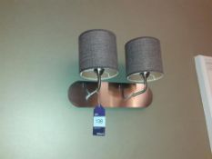 2 x Grey Matching Shades Wall Lights