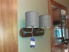 3 x Grey Matching Shades Wall Lights