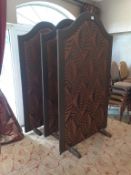 3 x Fabric/Leather effect divider screens