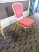 12 metal framed upholstered banqueting chairs