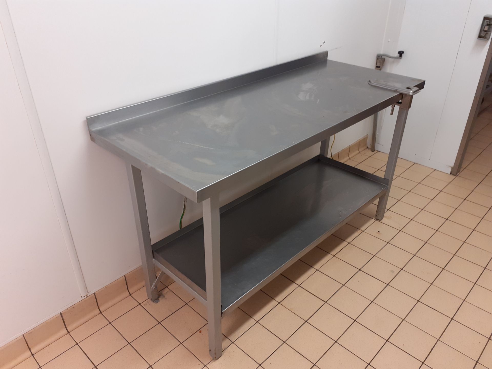 2 x Falcon Stainless Steel Bottom shelf Prep Benches and Stainless Steel Top Prep Bench - Image 2 of 3