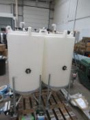 Pair of STST 304L Plastic Fermenters/FV Tanks