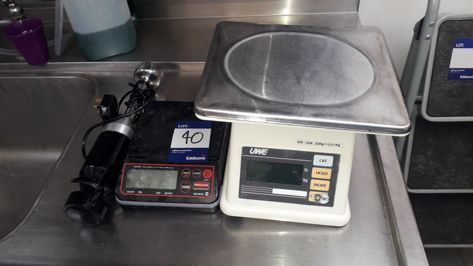 2 x Electric Platform Scales and Waring Commercial