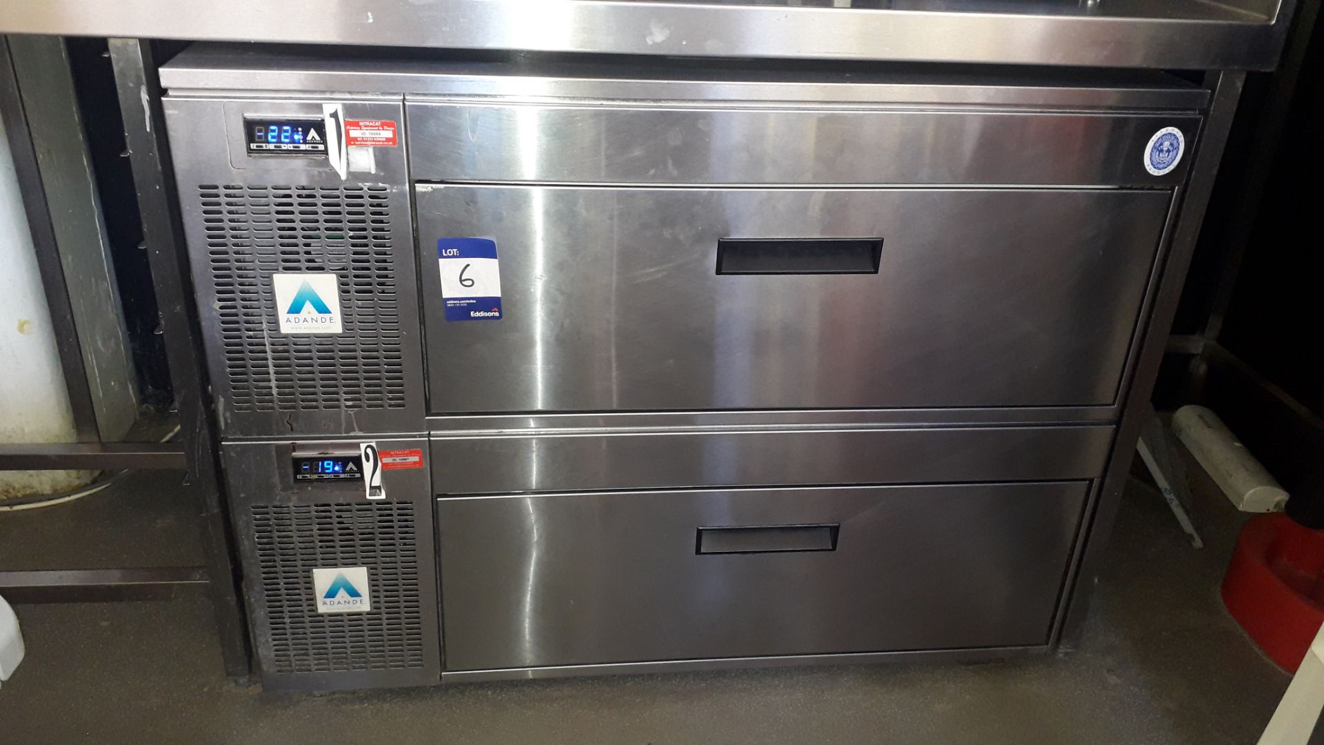 Adande Stainless Steel Undercounter Double Drawer