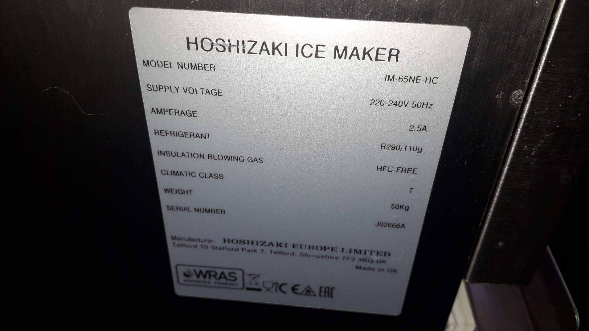 Hoshizaki IM65NE-HC Stainless Steel Ice Maker (Dis - Image 3 of 3