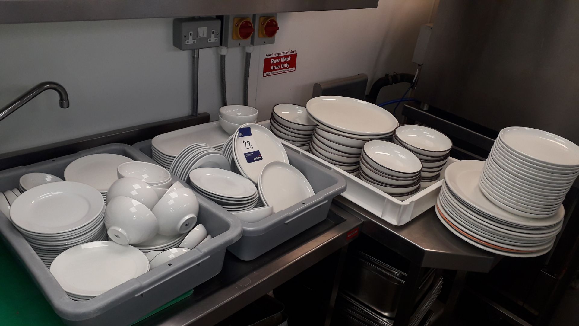 Quantity of Crockery to Kitchen