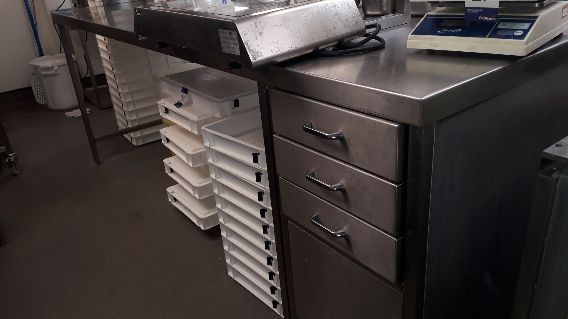 Stainless Steel Food Prep Table with Shelf over 25 - Image 2 of 3