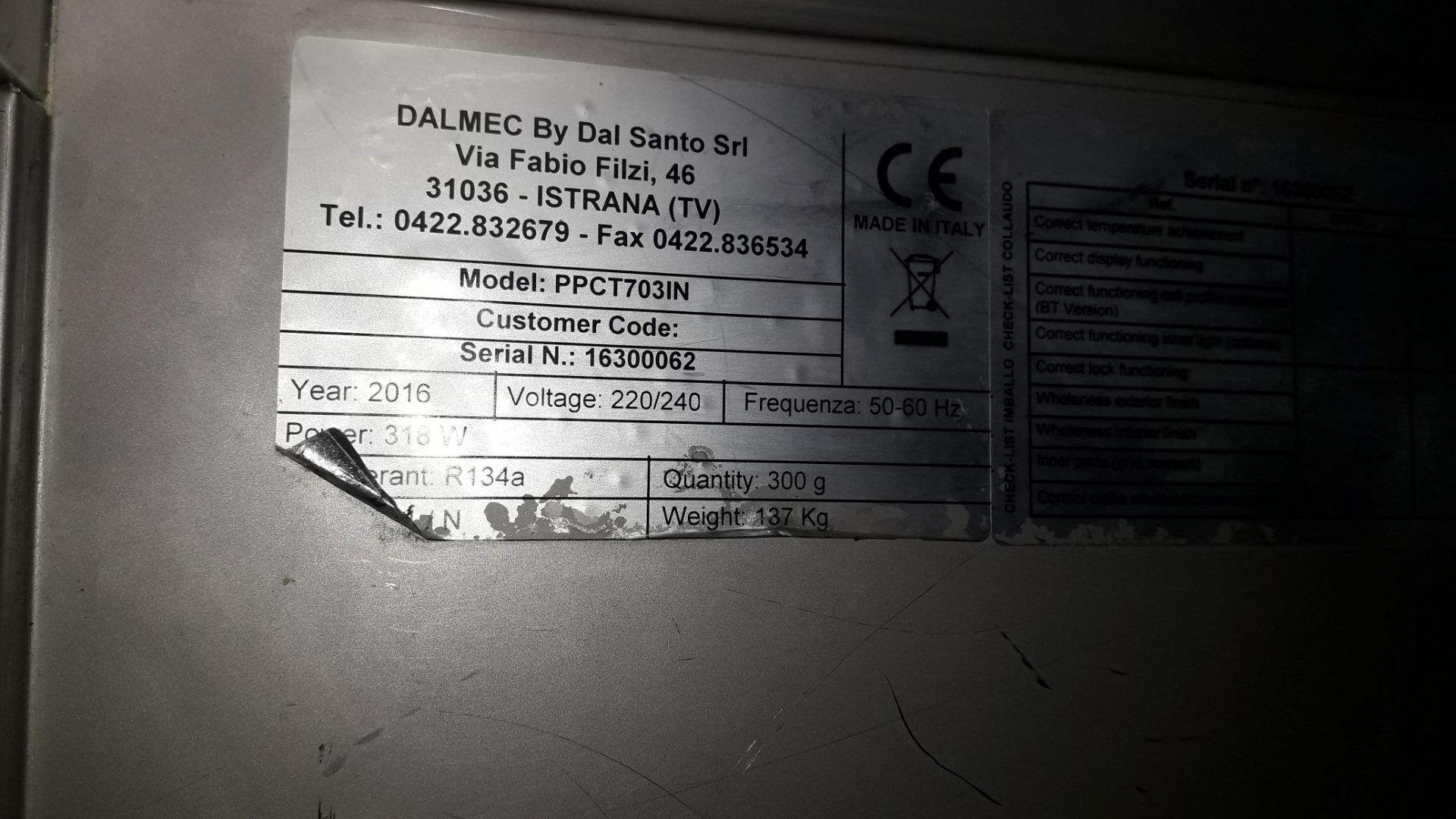 Dalmec PPCT7031N Stainless Steel Triple Door Under - Image 4 of 4