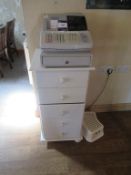Sharp Electronic Cash Register with White Chest of 5 Drawers (No key)