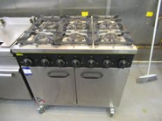 Buffalo CE371 Stainless Steel 6 Burner Gas Cooker