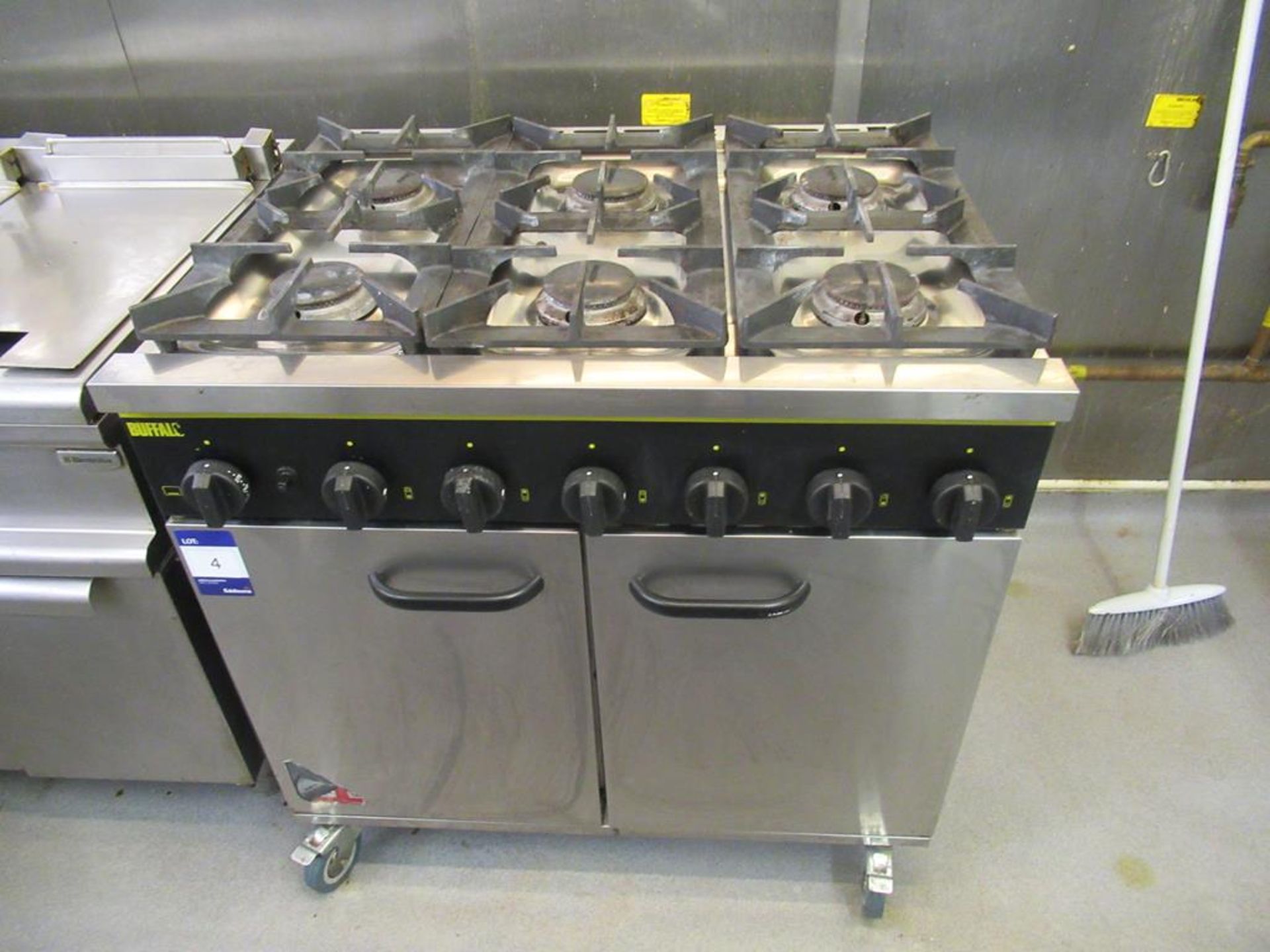 Buffalo CE371 Stainless Steel 6 Burner Gas Cooker