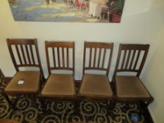 4 x wooden frame matching chairs