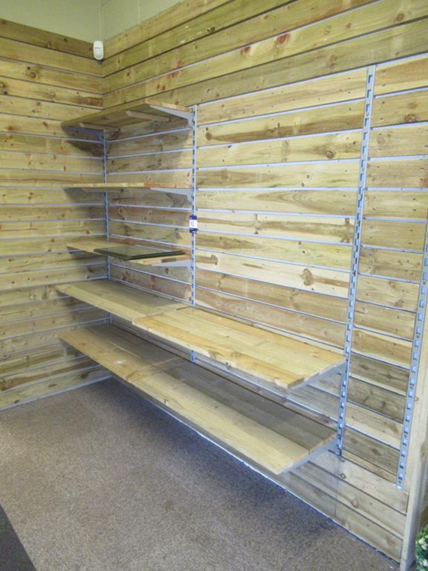 Large qty of Wooden Shelving, Metal Brackets, etc. - Image 3 of 7