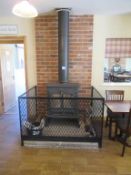 Clearview 750 Log Burner with Guard Fencing
