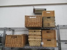 Selection of Wicker/Wooder Boxes/ Baskets