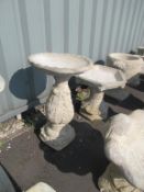 A vine bird bath