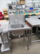 Stainless Steel Commercial Sink with Pre-Rinse Tap