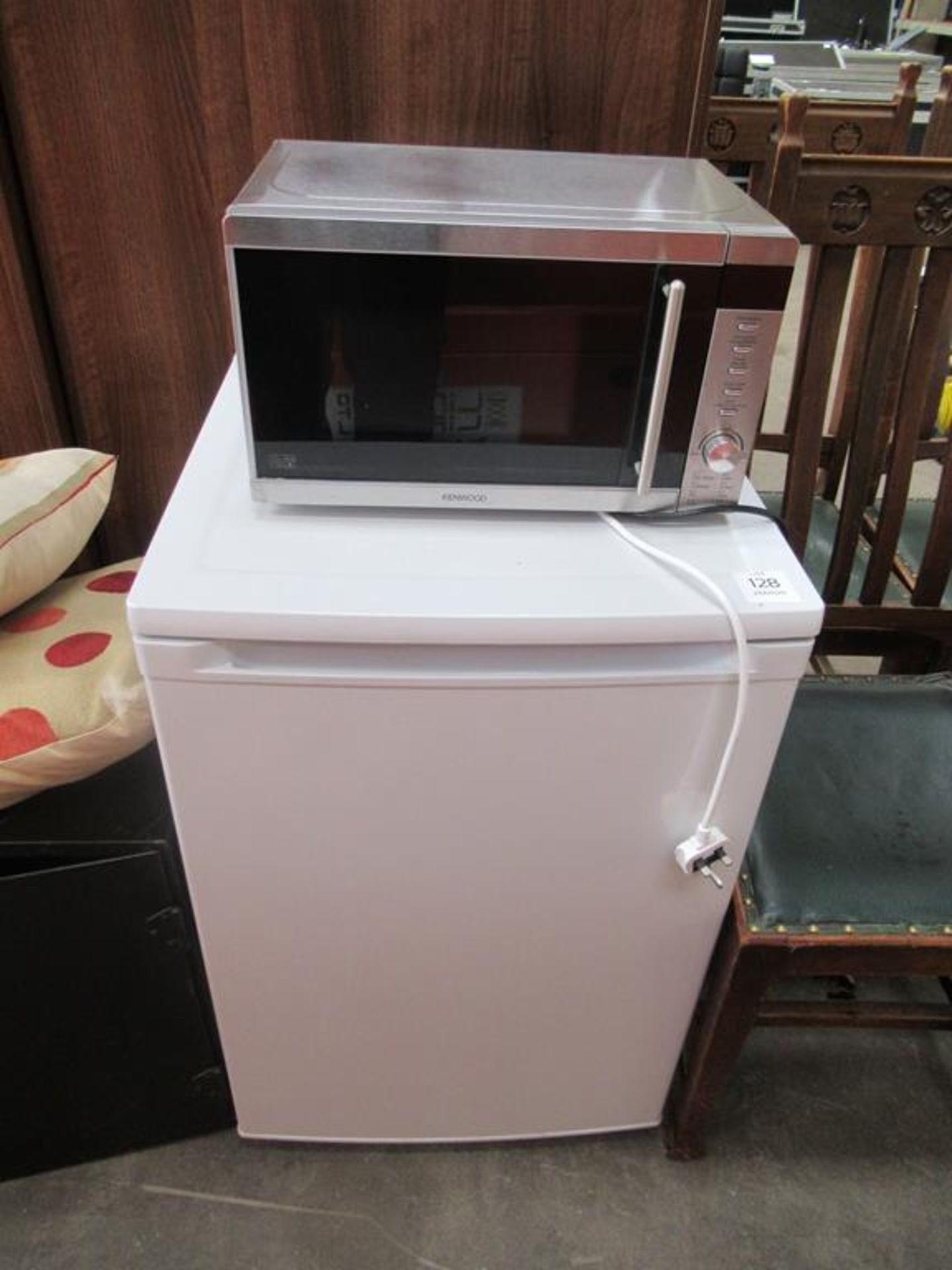 Kenwood microwave and unbranded fridge