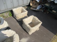 2 x small brick planters