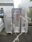 3 x stainless steel baking trolleys