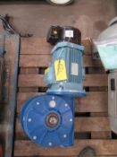 ABB 4.0kw 1445 rpm motor c/w gearbox